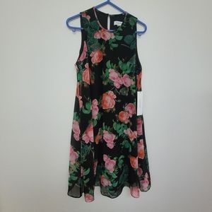 NWT CALVIN KLEIN mid-length floral dress